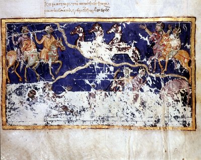 Representación del Apocalipsis en “Catena in Job”, manuscrito griego de principios del siglo X. Bibl. Marciana de Venecia. de School Greek