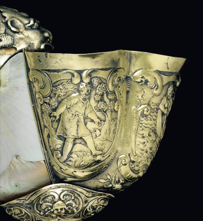 Copa de nautilo montada, Nagyszeben, mediados del siglo XVII (detalle) de School Hungarian