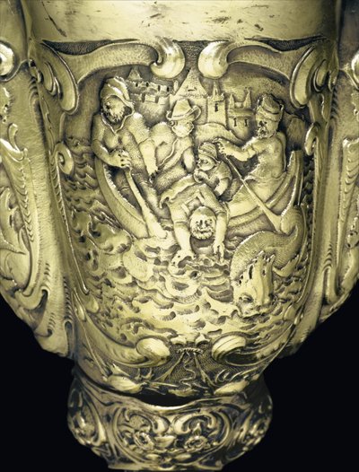 Copa de nautilus montada, Nagyszeben, mediados del siglo XVII (detalle) de School Hungarian