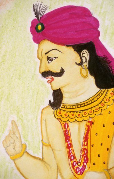 Chandragupta (acuarela sobre papel) de School Indian