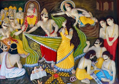 Draupadi Cheer-Haran Por Dushasana Mahabharata de School Indian