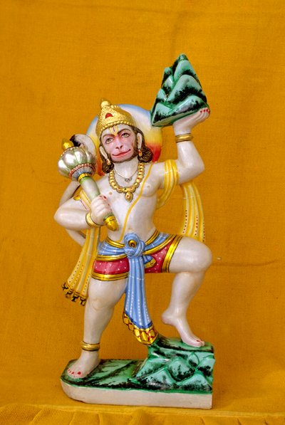 El Señor Hanuman en la India de mármol de School Indian