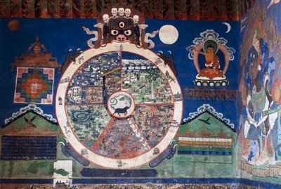 Mandala, Monasterio Lamaísta de Shankar, Leh, Ladakh, Jammu y Cachemira, India de School Indian