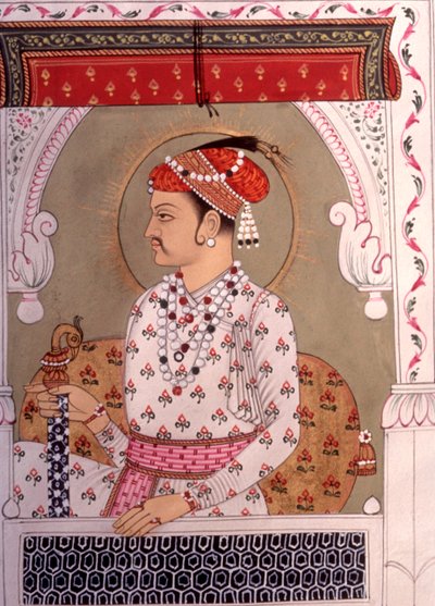 Rey de la pintura en miniatura, Rajastán, India de School Indian