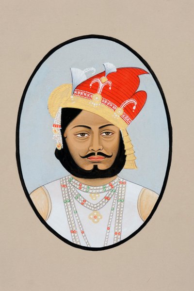 Pintura en miniatura de Bairi Sal Jaisalmer de School Indian