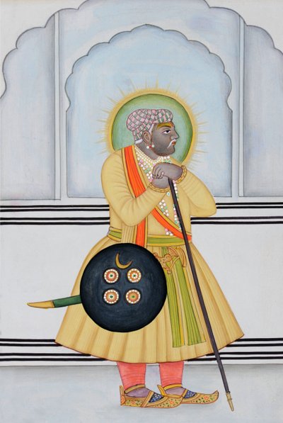 Pintura en miniatura de Mirza Raja Man Singh, Jaipur de School Indian