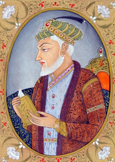 Pintura en miniatura del emperador mogol Aurangzeb India Asia de School Indian