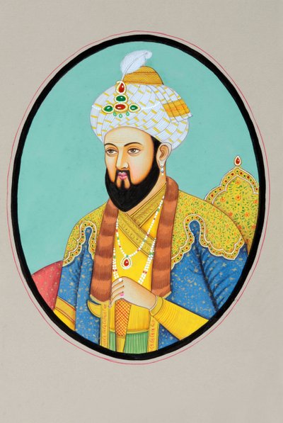 Pintura en miniatura del emperador mogol Humayun de School Indian