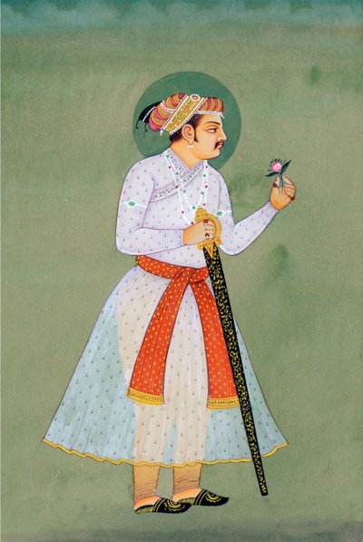 Pintura en miniatura del emperador mogol Jahangir de School Indian