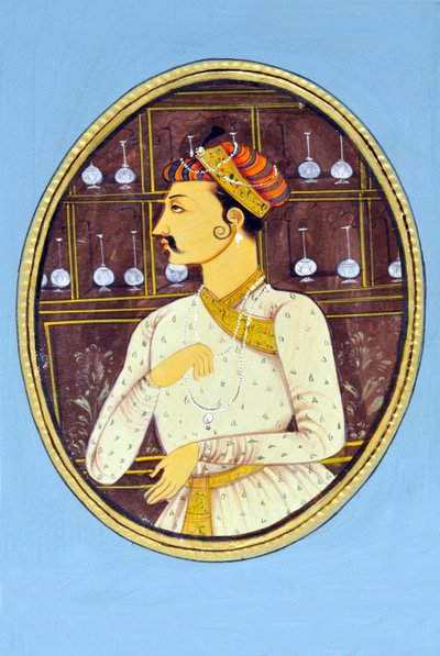 Pintura en miniatura del emperador mogol Akbar India Asia de School Indian