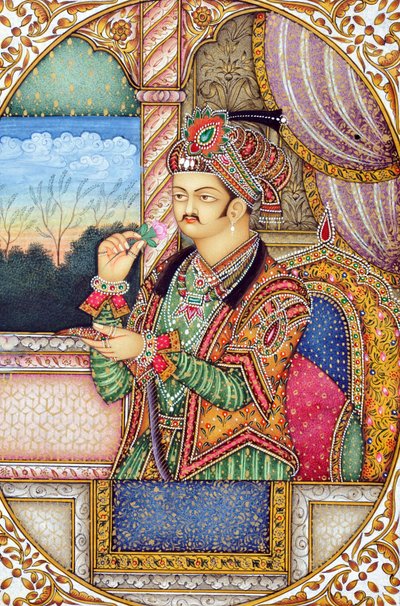 Pintura en miniatura del emperador mogol Jahangir India Asia de School Indian