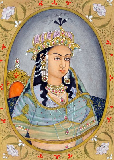 Pintura en miniatura de la reina mogol Mehrunissa India Asia de School Indian