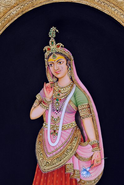 Pintura en miniatura de Radha de School Indian