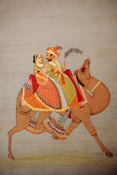 Pintura en miniatura sobre papel, Dhala Maru, Rajastán, India de School Indian