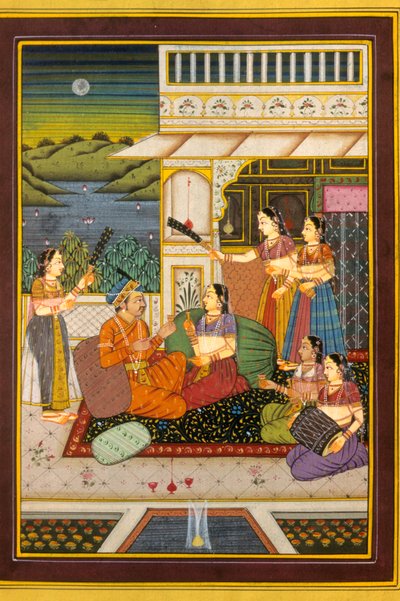 Pintura mogol en miniatura, Escenas de amor, India de School Indian