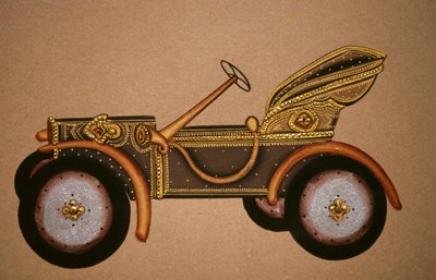 Pintura del antiguo patrón del coche real, India de School Indian
