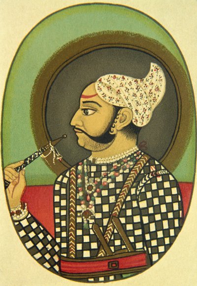 Retrato del Maharajá Bundi Budh Singh, India de School Indian