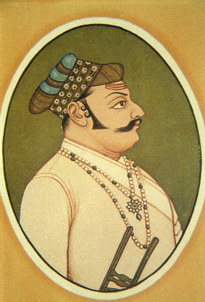 Retrato del maharajá Udai Singh, Udaipur, Rajastán, India de School Indian