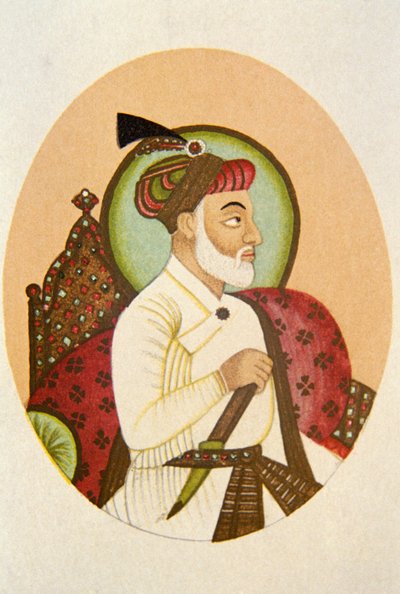 Retrato del emperador mogol Bahadur Shah, India de School Indian