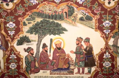 Pintura religiosa en Gurudwara Baba Atalti (foto) de School Indian