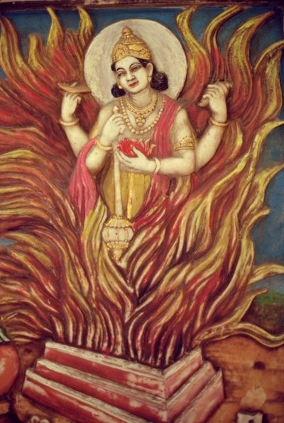 Yagyan Narayan (relieve pintado) de School Indian