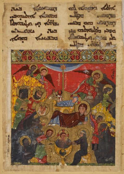 La Natividad y la visita de los Reyes Magos. Una representación apócrifa del nacimiento de Cristo de School Iraqi