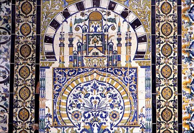 Túnez en Kairouan: decoración de la Mezquita de School Islamic