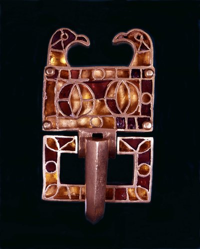 Fíbula gótica. Siglo VI d.C. Milán, Museo del Castillo de School Italian