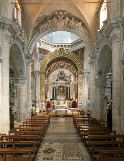 Vista interior de la Basílica de Santa Maria del Popolo (Vista interior de la iglesia de Santa Maria del Popolo) Siglos XV al XVII Roma Italia de School Italian