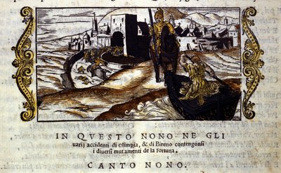 Roland viene al rescate de Olympia. Escena del poema caballeresco “Orlando Furioso” de Ludovico Ariosto (Canto IX) de School Italian