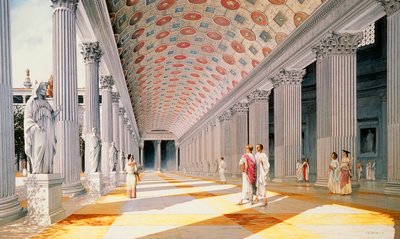 Foro de Trajano - reconstrucción de la columnata de School Italian