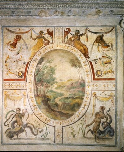 Pared en el baño de Cosimo I de