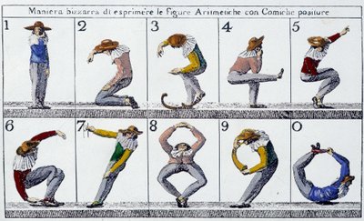Extraña manera de expresar figuras con posturas cómicas - doc. italiano, s.f. de School Italian