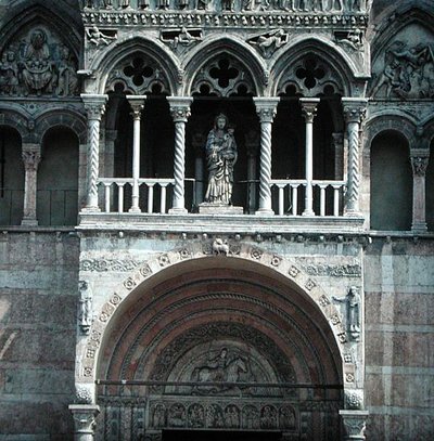 Fachada oeste, comenzada en la década de 1130 y completada en el siglo XV (detalle) de School Italian