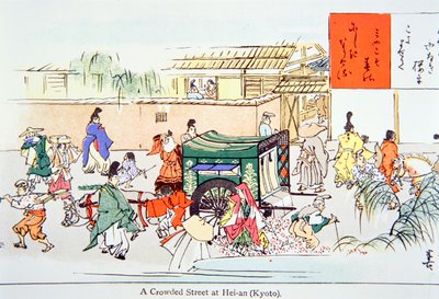 Una calle concurrida en Hei-an (Kioto) de School Japanese