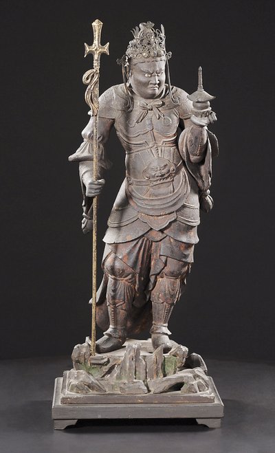 Bishamonten, período Kamakura de Japanese School