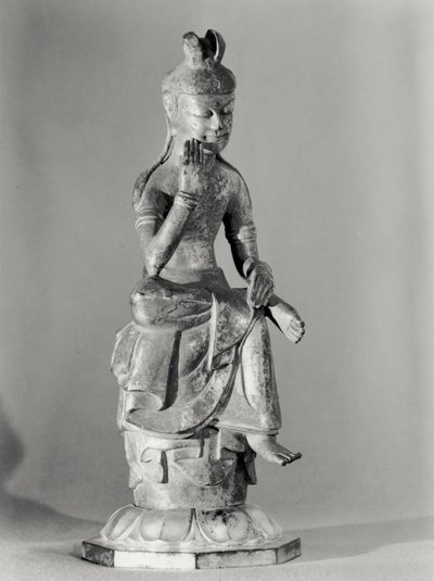 Bodhisattva sentado en una pose meditativa, c.645-794 de Japanese School