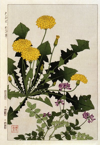 Flores de diente de león - Estampa japonesa de Japanese School