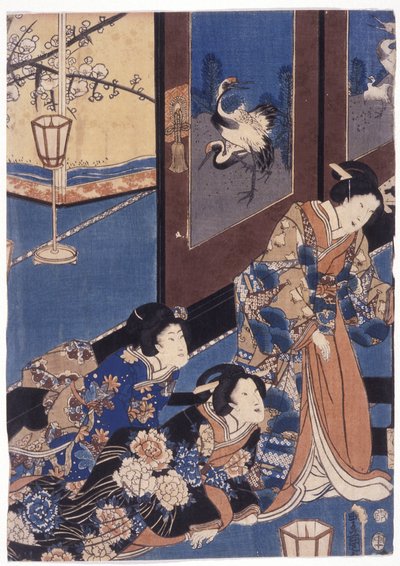 Furyu Azuma Genji (xilografía en color) de School Japanese
