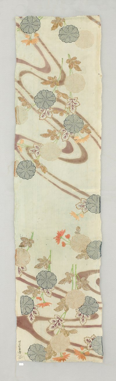 Fragmento de kimono de Japanese School