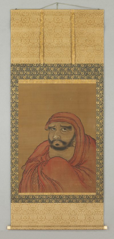Cabeza grande con drapeado (de Daruma) de Japanese School
