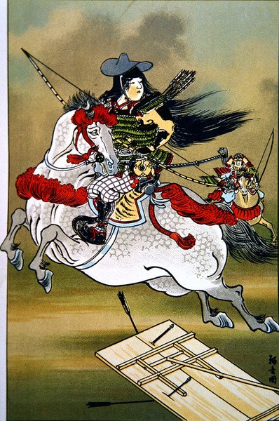 Tomoe, una valiente mujer guerrera de Japón durante los períodos Genji y Heishi de School Japanese