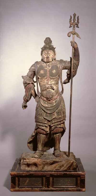 Zocho-ten, Guardián Budista del Sur, Período Nambokucho a Muromachi de Japanese School