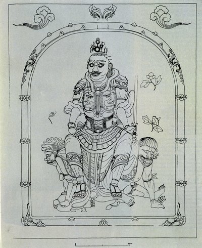 Reconstrucción de Dhrtarastra. Guardia del Rey del Este (después de Kang Woo Bang) Kree de School Korean