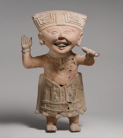 Figura sonriente, siglo VII-VIII (cerámica) de School Mexican