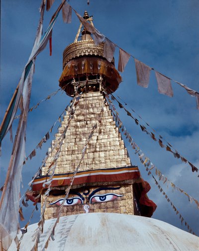 La estupa budista, siglo VIII de School Nepalese