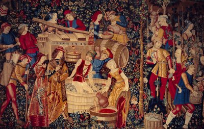 Escena de cosecha (detalle) de School Netherlandish