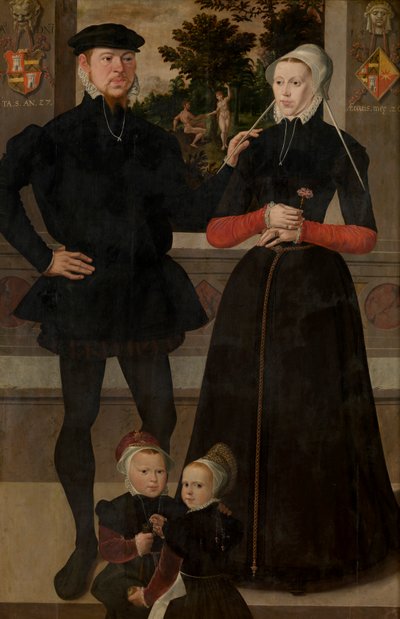 Retrato de una familia de School Netherlandish