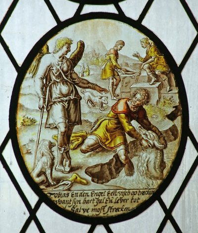 Rondel: Tobías atrapa un pez de School Netherlandish