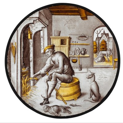 Sorgheloos ("Despreocupado") en la pobreza de School Netherlandish